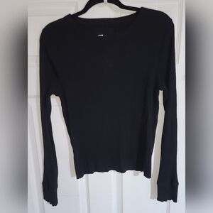 Aerie love this moment black long sleeve large
